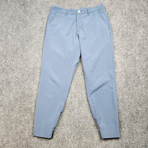 Primo Pants Mens 32 Short Blue Stretch Jogger Zip Hem Cuffed Casual Golf Travel